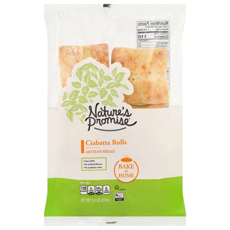 Nature S Promise Artisan Bread Ciabatta Rolls 9 5 Oz Delivery Or