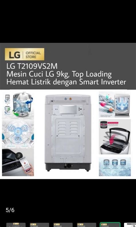 Jual Mesin Cuci Merk Lg Kondisi Baru Tidak Jadi Dipakai Elektronik