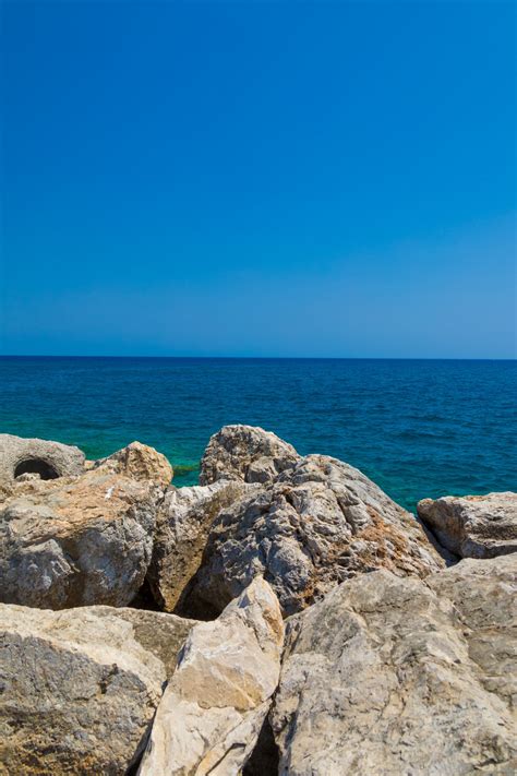 Rocks And Sea Background Free Stock Photo Public Domain Pictures