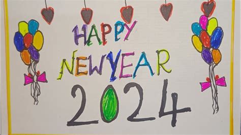 Happy New Year Drawing Drawing Easydraw YouTube