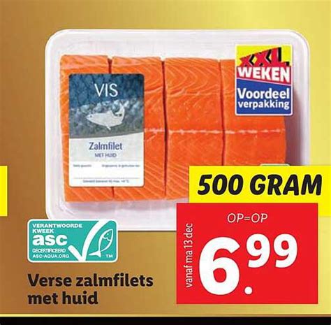 Verse Zalmfilets Met Huid Aanbieding Bij Lidl Folders Nl