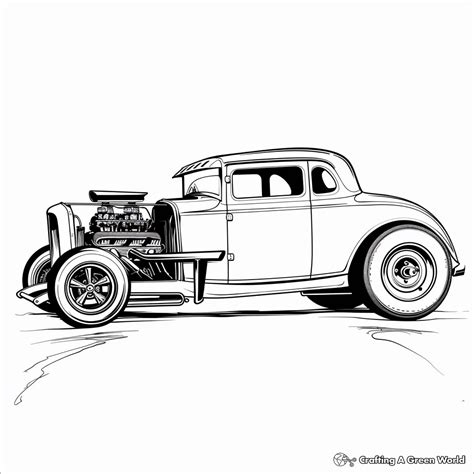 Hot Rod Coloring Pages Free Printable