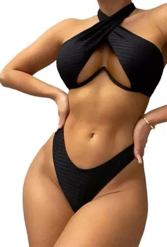 Bikini Mujer Bikini Tiro Alto Traje De Baño Mujer 2piezas Cuotas