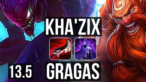 KHA ZIX Vs GRAGAS JNG 2 7M Mastery 6 1 8 400 Games KR Master