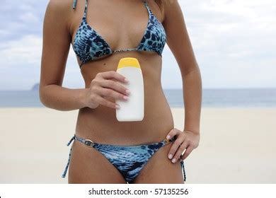 Sexy Female Bikini Beach Body Suncream Stock Photo 57135265 Shutterstock