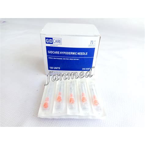 Jual Jarum Suntik Gidcare Hypodermic Needle Sterile Alat Injeksi 25 G