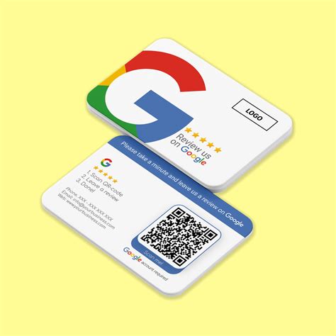 Google Review Business Card Iconic With Google Review QR Code Truzzer