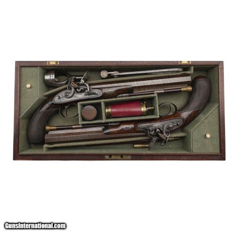 Excellent Cased Pair Of Flintlock Pistols By John Manton Ah8168