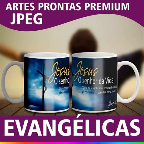 100 Artes Prontas Canecas Sublimação Evangélicas Gospel