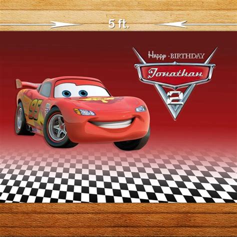 Cars Birthday Party Backdrop Printable Digital File Only Etsy