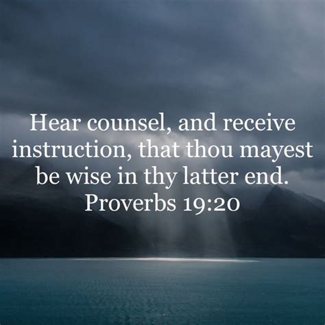 Proverbs Hear Counsel And Receive Instruction That Thou Mayest