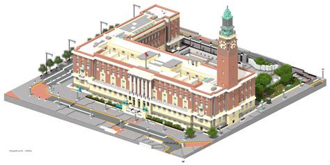 City Hall Architecture - Norwich City Hall (Voxel Art) : r/architecture