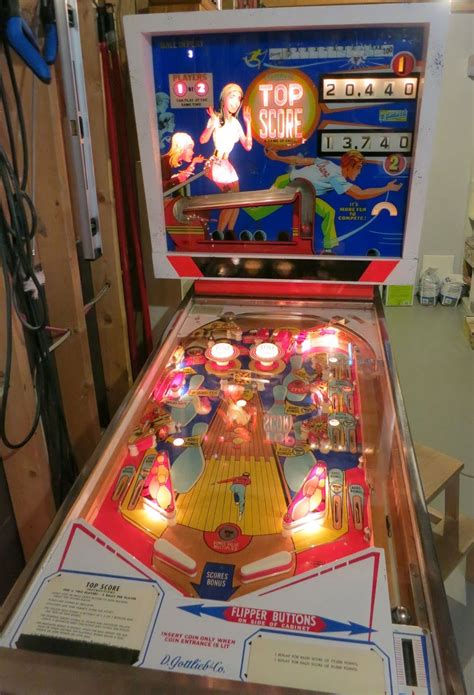 1975 Top Score Gottlieb Pinball Machine Arcade Games Pinball Games