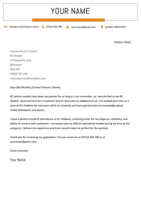 free template for cover letter 11