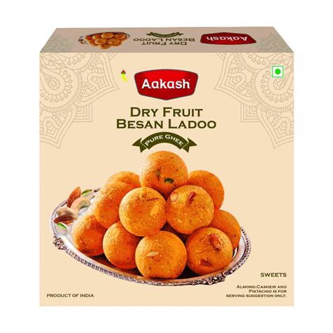 Buy Aakash Namkeen Dry Fruit Besan Ladoo Made With Pure Desi Ghee