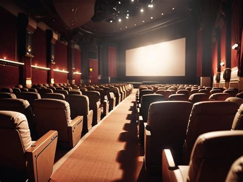 Asientos Vacíos En El Cine A La Espera De Los Cinéfilos Foto Premium