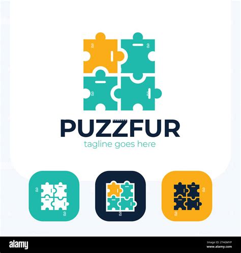 Puzzle Pieces Furniture Logo Design Royalty Free Vector Stock Vector Image And Art Alamy