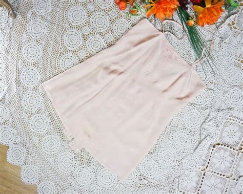 Vintage S Silk Teddy Lingerie One Piece Rose L Gem