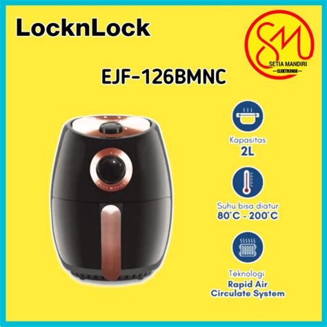 Promo Locknlock Air Fryer Penggorengan Tanpa Minyak L Ejf Bmnc Rose