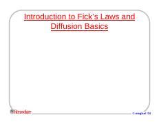 Ficks Laws And Diffusion Basics Introduction To Ficks Laws And