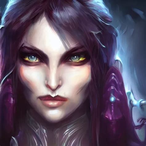 Portrait Of Female Rogue World Of Warcraft Face Dark Stable Diffusion