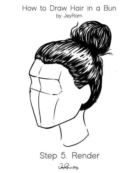 How to Draw Hair in a Bun: Easy Tutorial for Beginners - JeyRam Drawing ...