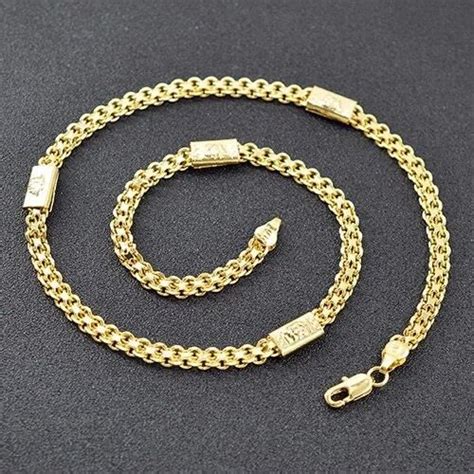 Chaine De Cou Vendue Seule O74YM ZEADear bijoux plaqué Dubai collier