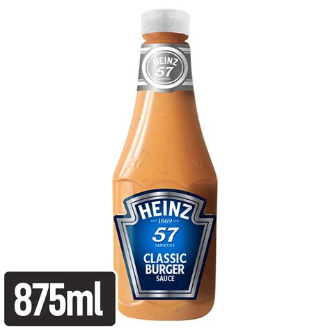 Heinz Classic Burger Sauce Ml Table Sauces Bbq Pickles