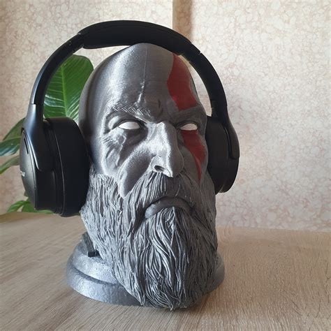 Kratos God Of War Headphone Stand Room Decor Gaming Office Desk Gow Art