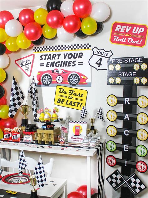 Party Supplies Race Car Party Decorations Two Fast Party PRINTABLE ...