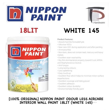 100 ORIGINAL NIPPON PAINT ODOUR LESS AIRCARE INTERIOR WALL PAINT