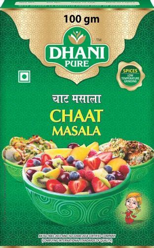 Dhani Pure Chat Masala Packaging Size G Packaging Type Box At