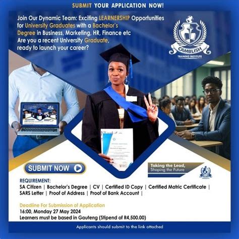 Learnership Opportunity For University Graduates