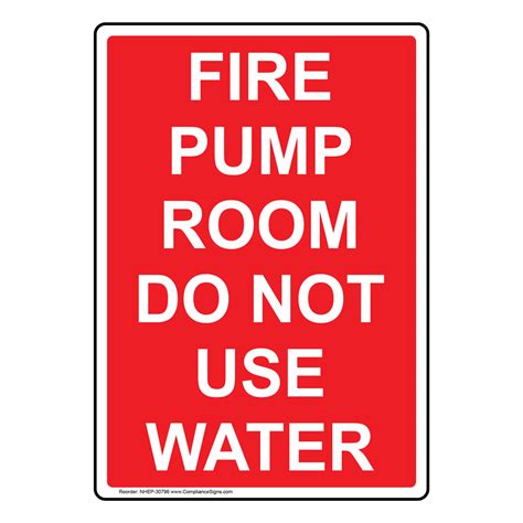 Portrait Fire Pump Room Fire Alarm Annunciator Inside Sign NHEP-30797