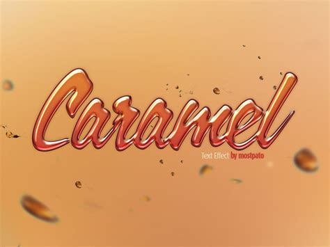 Caramel Text Effect Caramel Free Graphic Design Psd