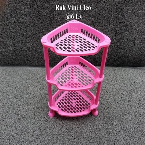 Jual Rak Plastik Mini 3 Susun Segitiga Clio VINI Rak 3 Susun