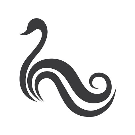 Premium Vector Swan Icon Template Vector Illustration