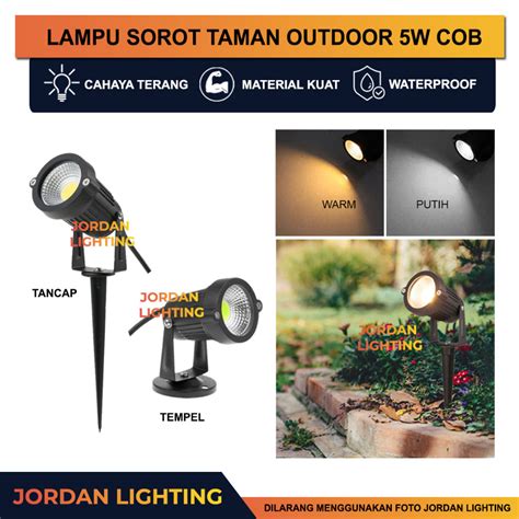 Jual Lampu LED Taman Sorot Halaman Teras 5W Spotlight Outdoor Tancap