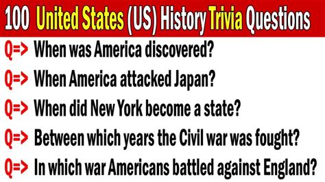 Us History Trivia With Answers 205 Us History Trivia Questio