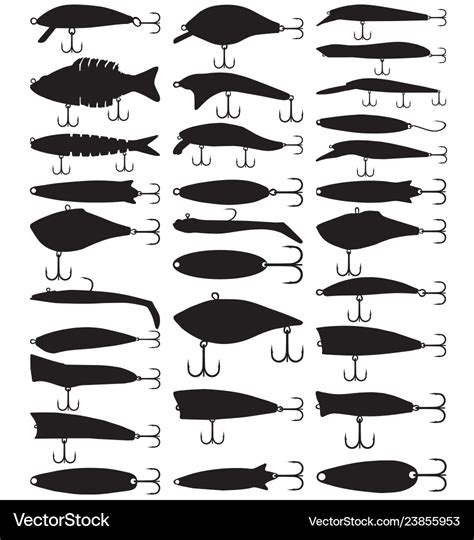 Fishing Lures Royalty Free Vector Image Vectorstock