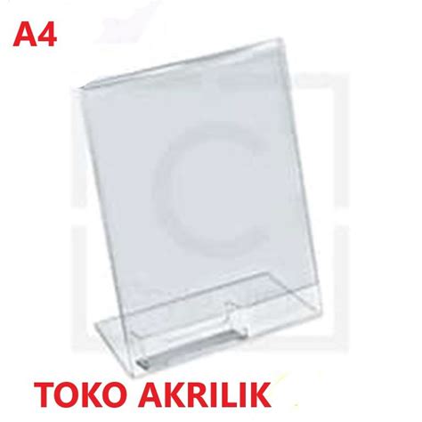 Jual Acrylic Tentcard Nomor Meja Tent Holder Akrilik A L