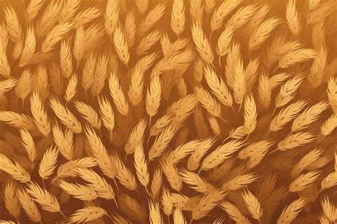 Premium AI Image | a painting of wheat ears with a brown background.