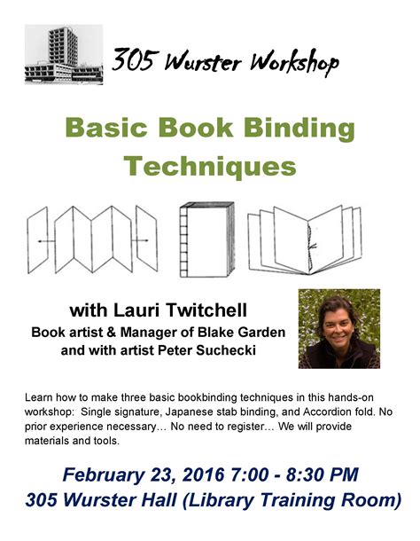 Basic Book Binding Techniques 2/23/16 - Environmental Design Library ...