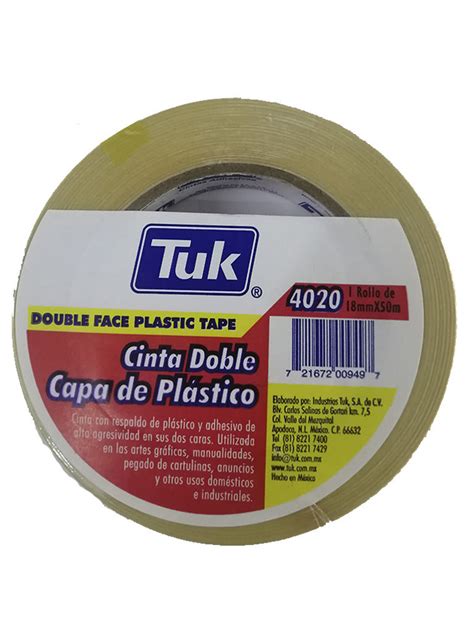 Cinta Doble Capa De Plastico Tuk Mm X M Misitio