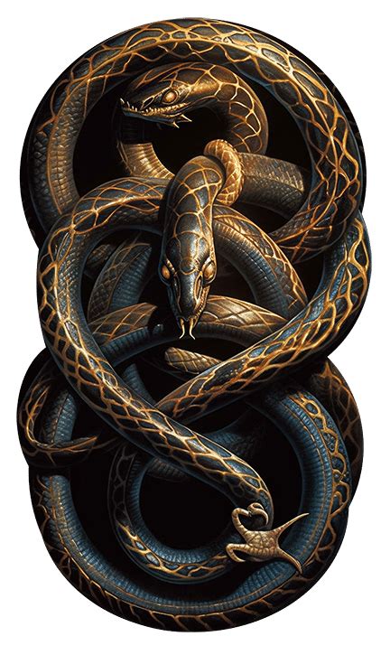 Intertwined snakes: The ancestral embrace of duality | VikingFolk