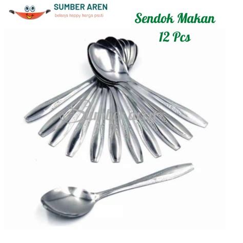 Jual Sendok Makan Stainless Lusinan Tebal Polos Alat Makan Stainless