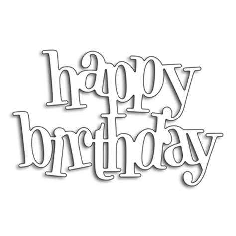 Happy birthday Word Dies Cut Metal Cutting Dies Stencils For ...