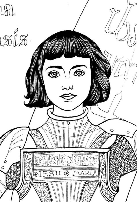 St Joan Of Arc Coloring Page Coloring Pages