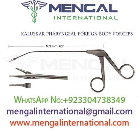 KALUSKAR PHARYNGEAL FOREIGN BODY FORCEPS – Mengal International