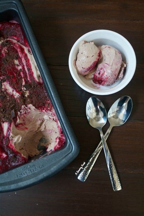 Raspberry Swirl Chocolate No Churn Ice Cream A Savory Feast